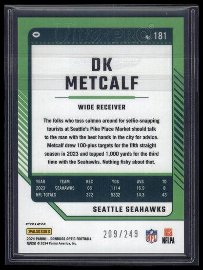 2024 Donruss Optic #181 DK Metcalf Orange #/249
