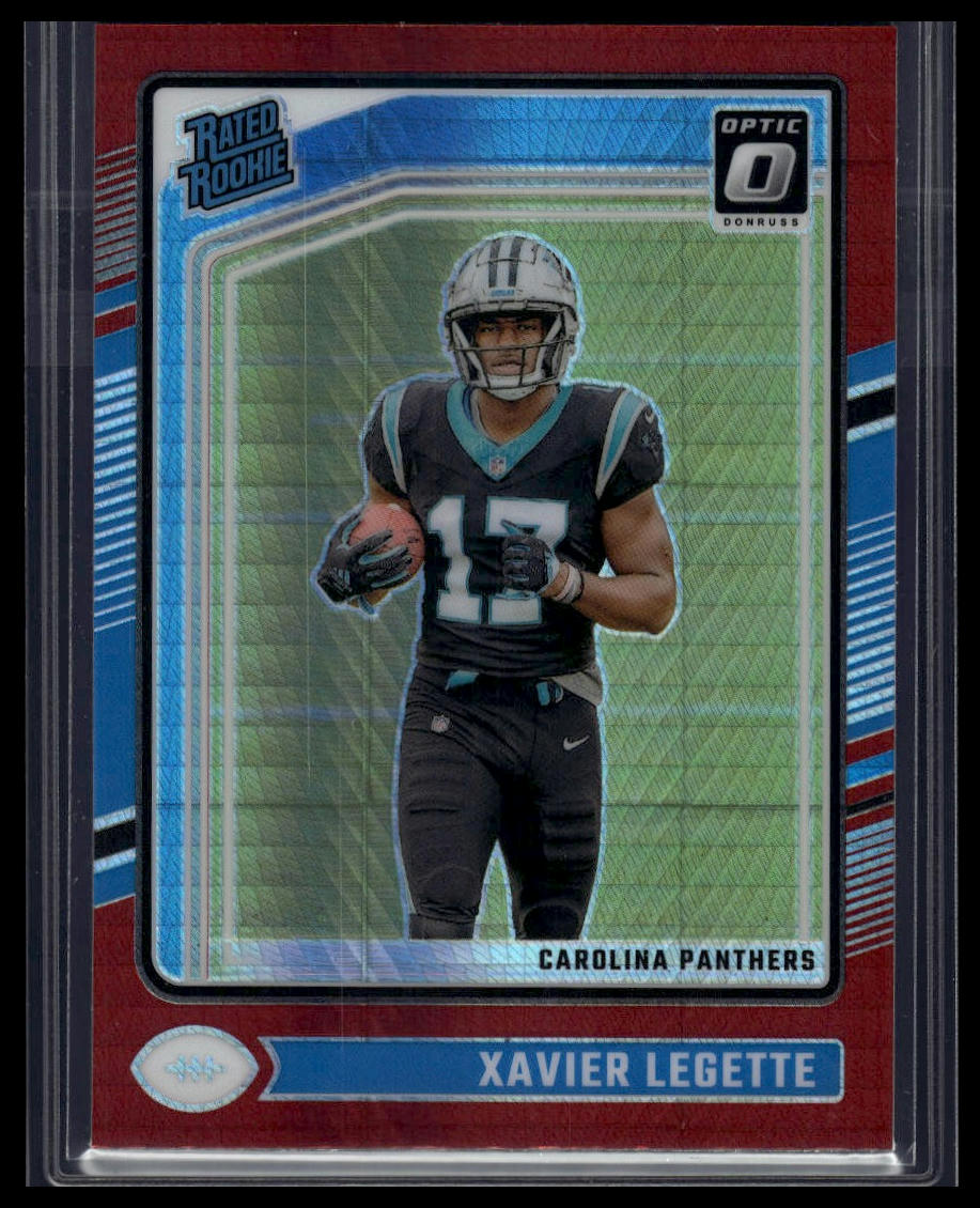 2024 Donruss Optic #299 Xavier Legette Red Hyper