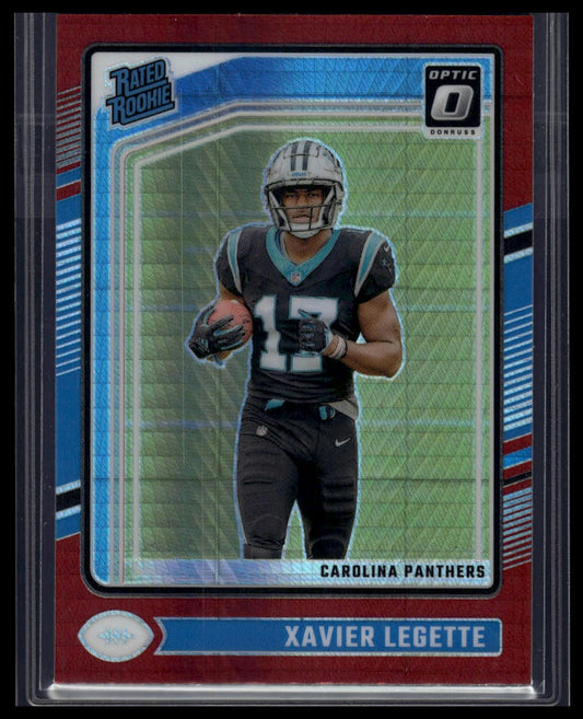 2024 Donruss Optic #299 Xavier Legette Red Hyper