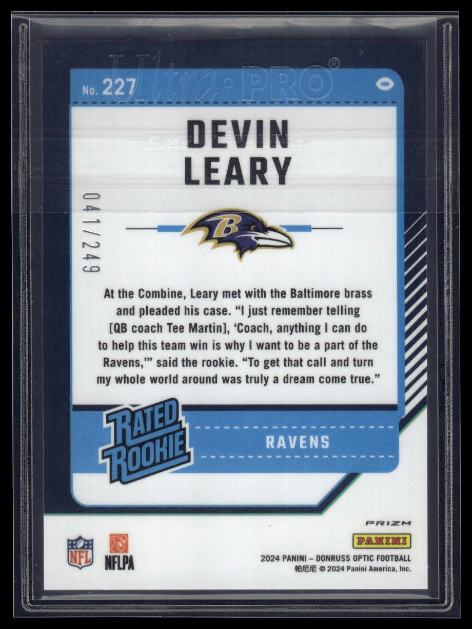 2024 Donruss Optic #227 Devin Leary Orange #/249