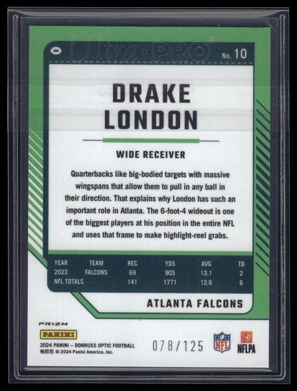 2024 Donruss Optic #10 Drake London Red #/125