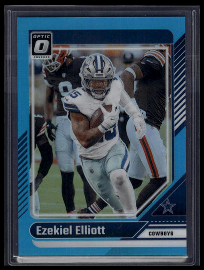 2024 Donruss Optic #51 Ezekiel Elliott Aqua #/299