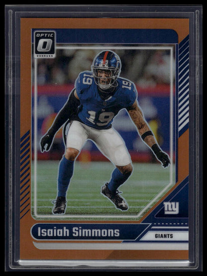 2024 Donruss Optic #149 Isaiah Simmons Orange #/249