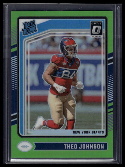 2024 Donruss Optic #291 Theo Johnson Lime Green #/50