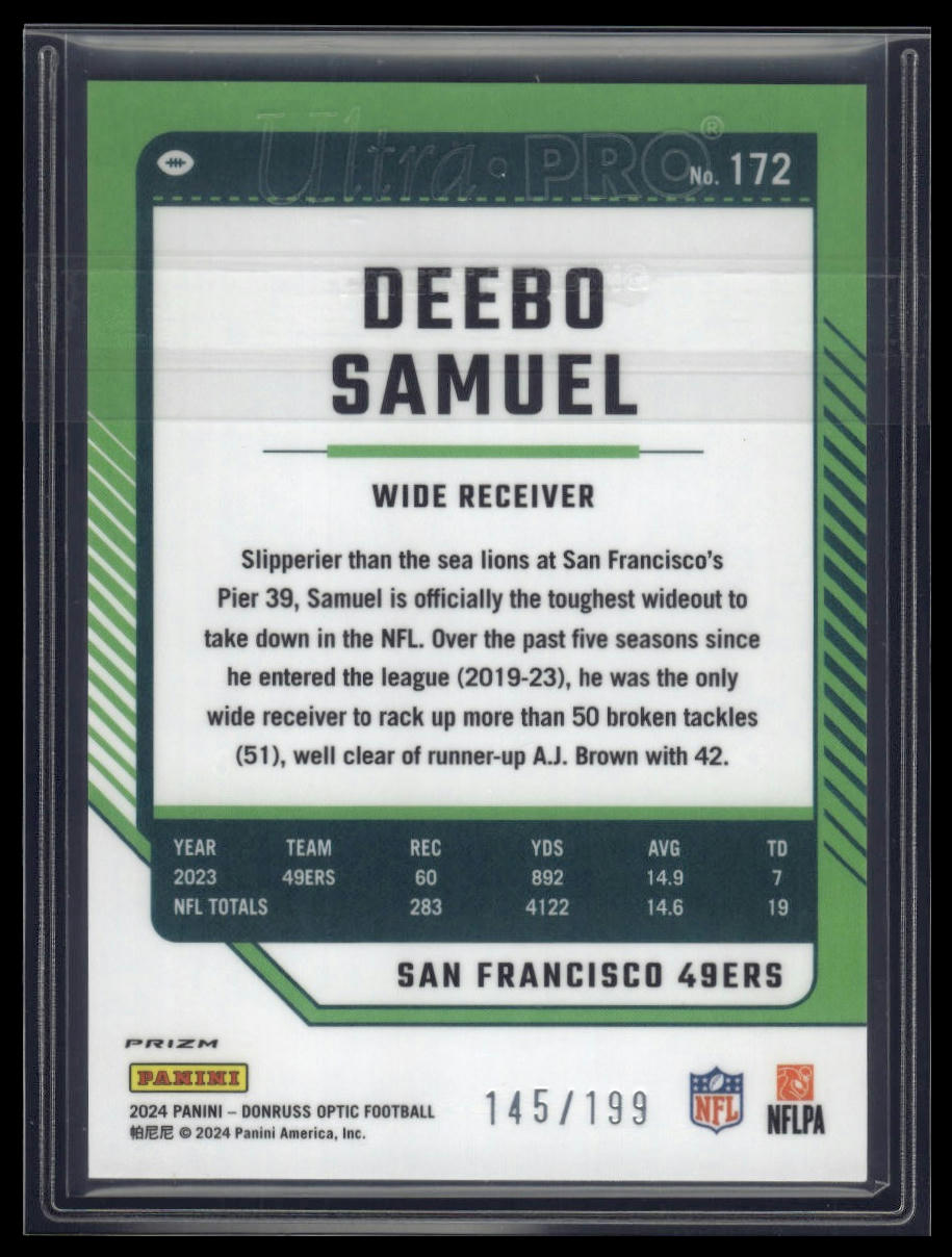 2024 Donruss Optic #172 Deebo Samuel Blue #/199