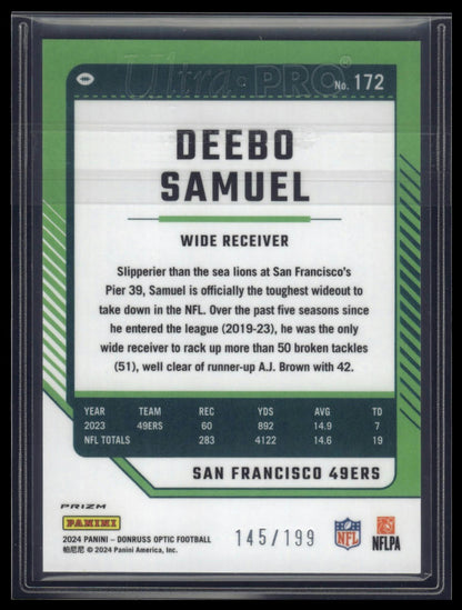 2024 Donruss Optic #172 Deebo Samuel Blue #/199