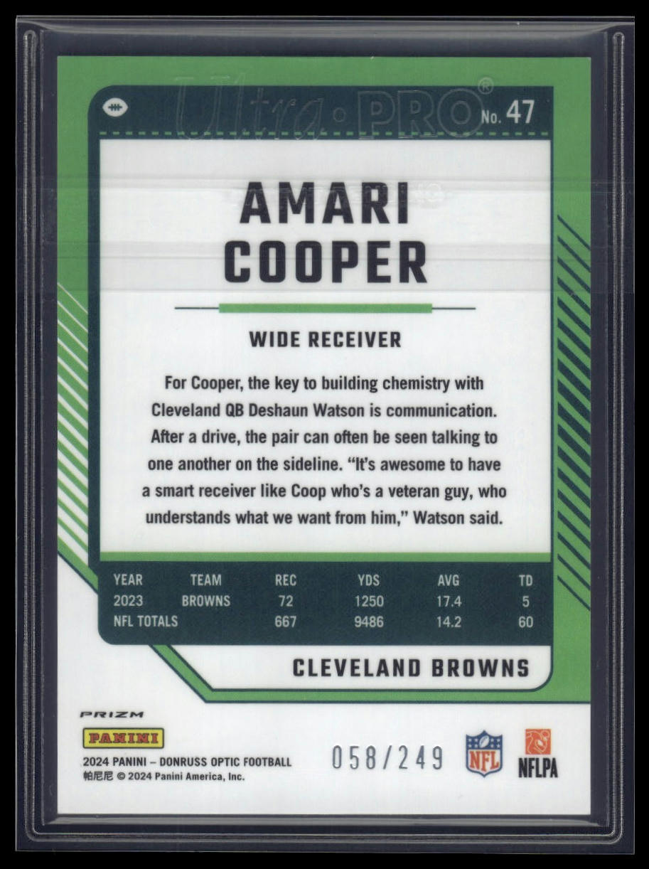 2024 Donruss Optic #47 Amari Cooper Orange #/249