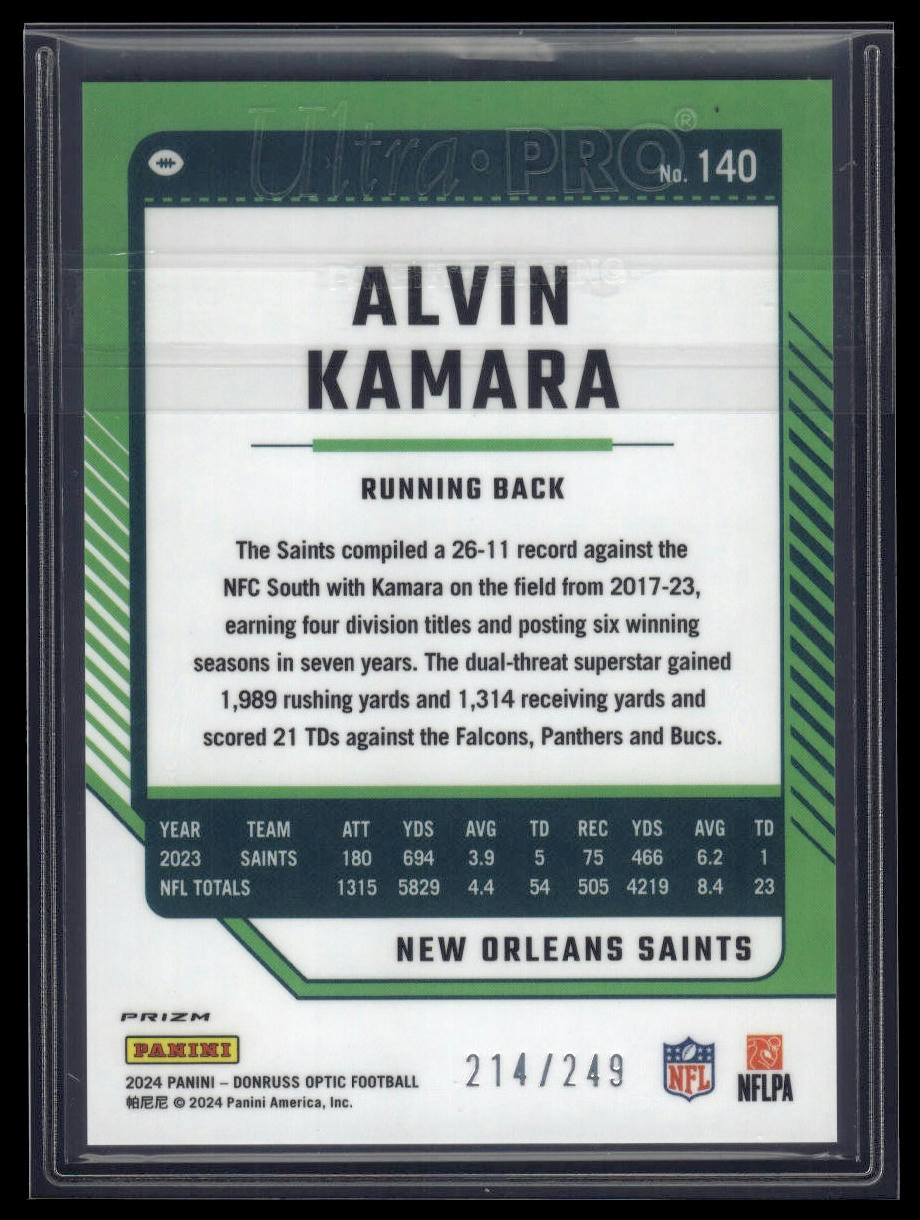 2024 Donruss Optic #140 Alvin Kamara Orange #/249
