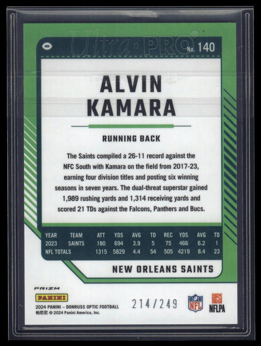 2024 Donruss Optic #140 Alvin Kamara Orange #/249