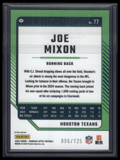 2024 Donruss Optic #77 Joe Mixon Red #/125