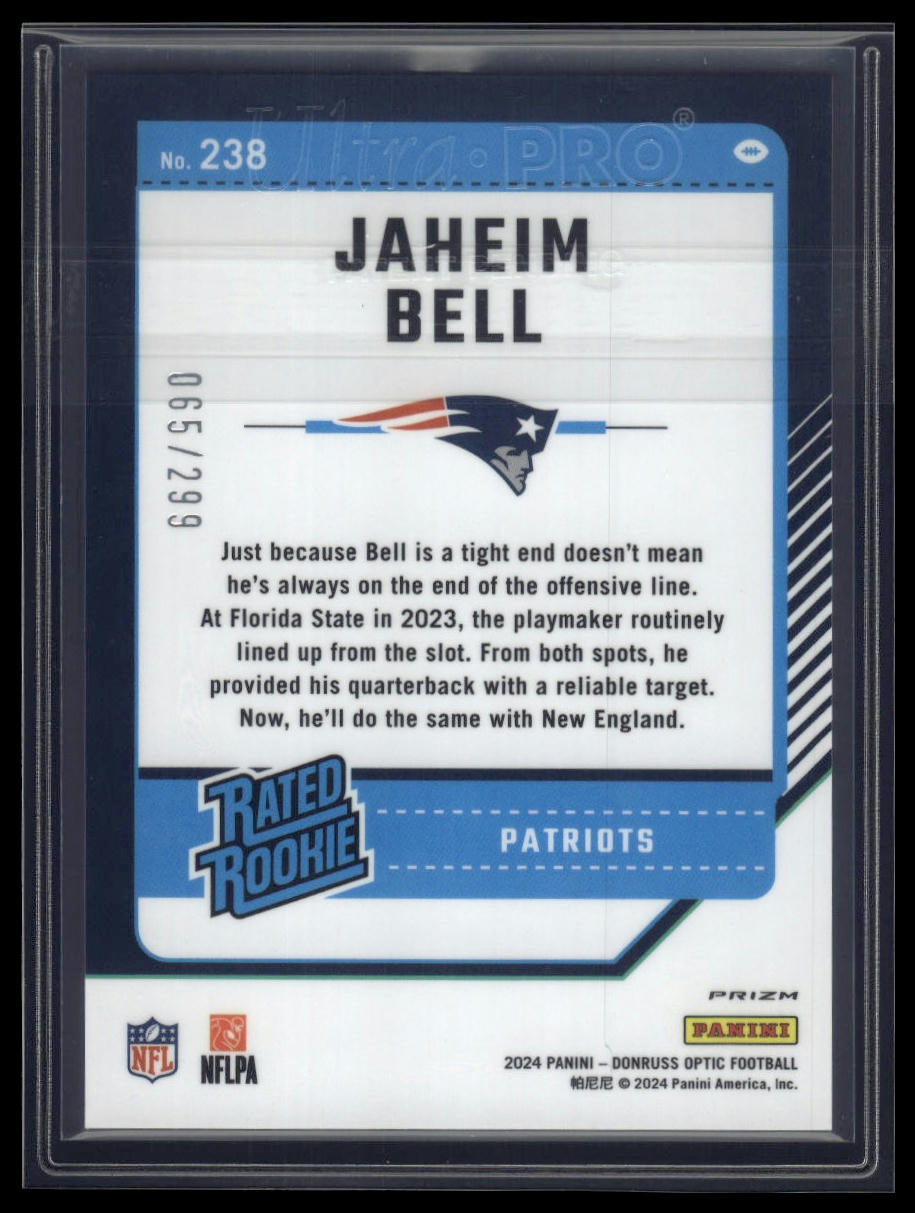 2024 Donruss Optic #238 Jaheim Bell Aqua #/299