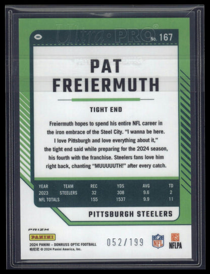 2024 Donruss Optic #167 Pat Freiermuth Blue #/199