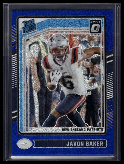 2024 Donruss Optic #245 Javon Baker Blue Glitter