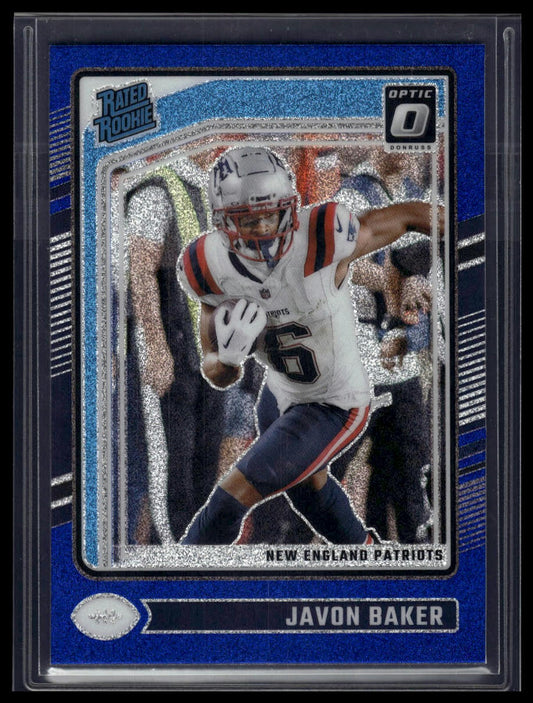 2024 Donruss Optic #245 Javon Baker Blue Glitter