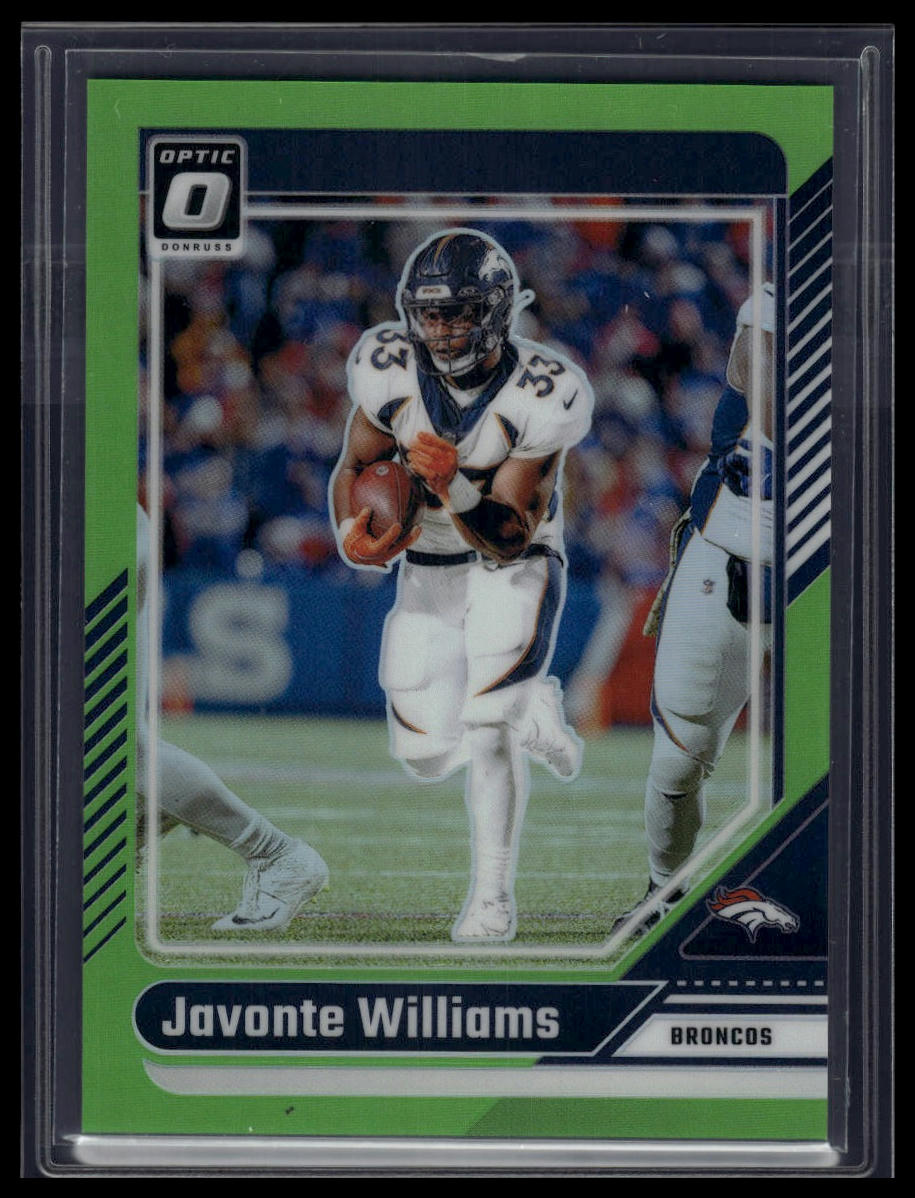 2024 Donruss Optic #58 Javonte Williams Lime Green #/50