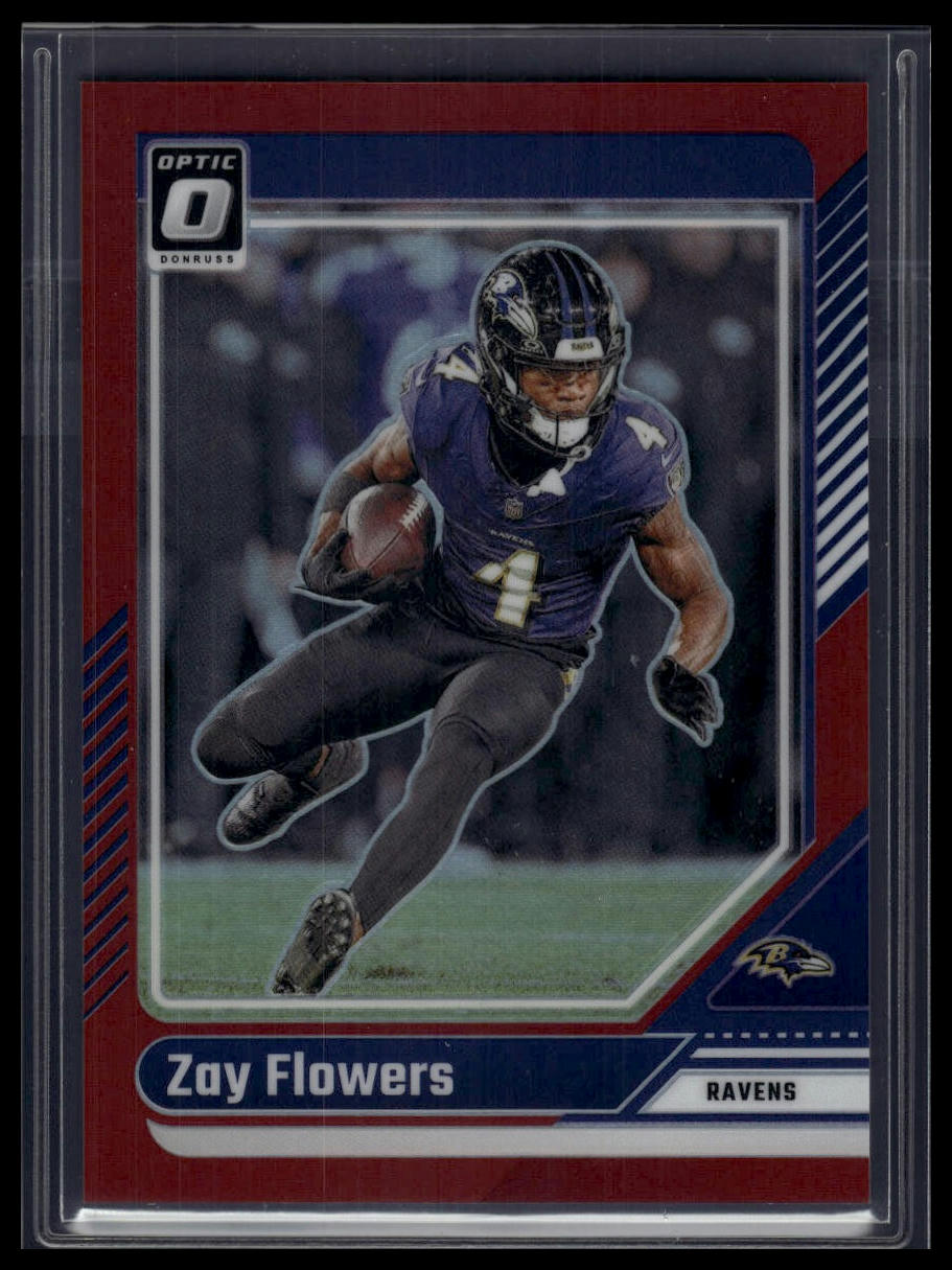 2024 Donruss Optic #15 Zay Flowers Red #/125