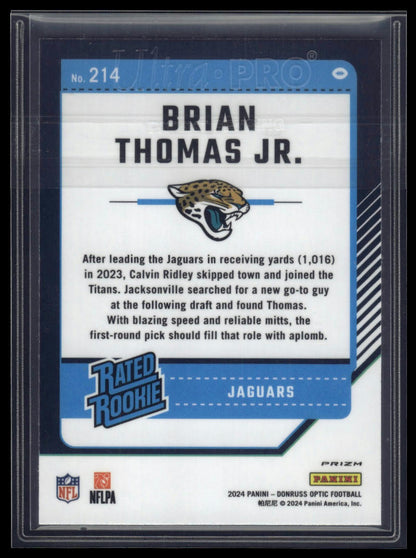 2024 Donruss Optic #214 Brian Thomas Jr. Holo