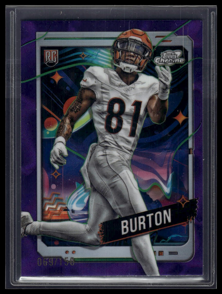 2024 Topps Chrome Cosmic #120 Jermaine Burton Purple Nebula Refractors #/150