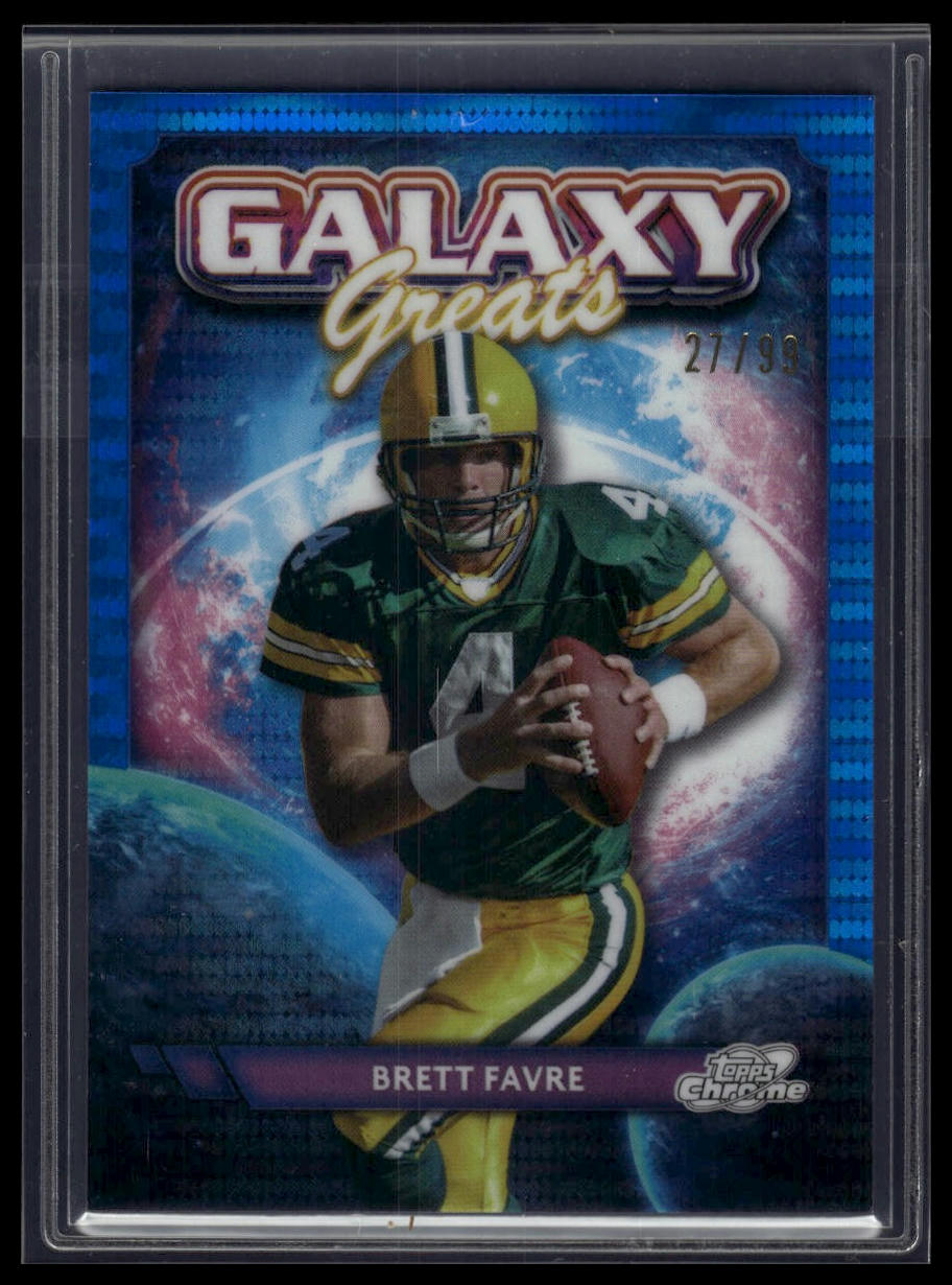 2024 Topps Chrome Cosmic #GG-5 Brett Favre Galaxy Greats Blue Moon /99