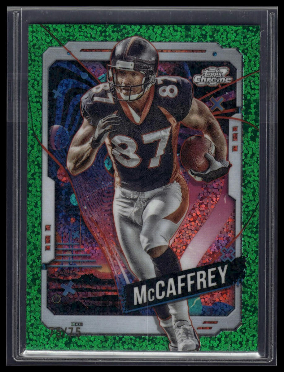 2024 Topps Chrome Cosmic #27 Ed McCaffrey Green Space Dust Refractors #/75