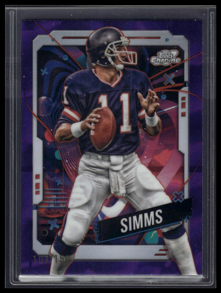 2024 Topps Chrome Cosmic #69 Phil Simms Purple Nebula Refractors #/150