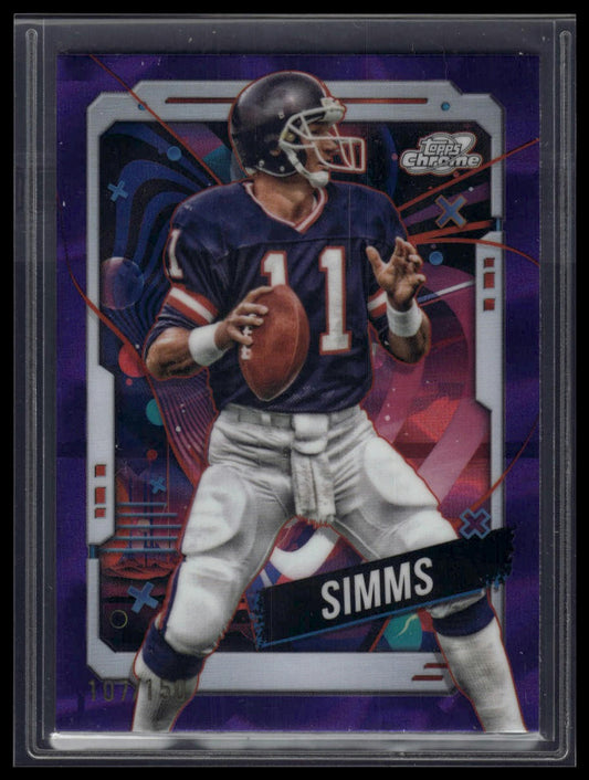 2024 Topps Chrome Cosmic #69 Phil Simms Purple Nebula Refractors #/150