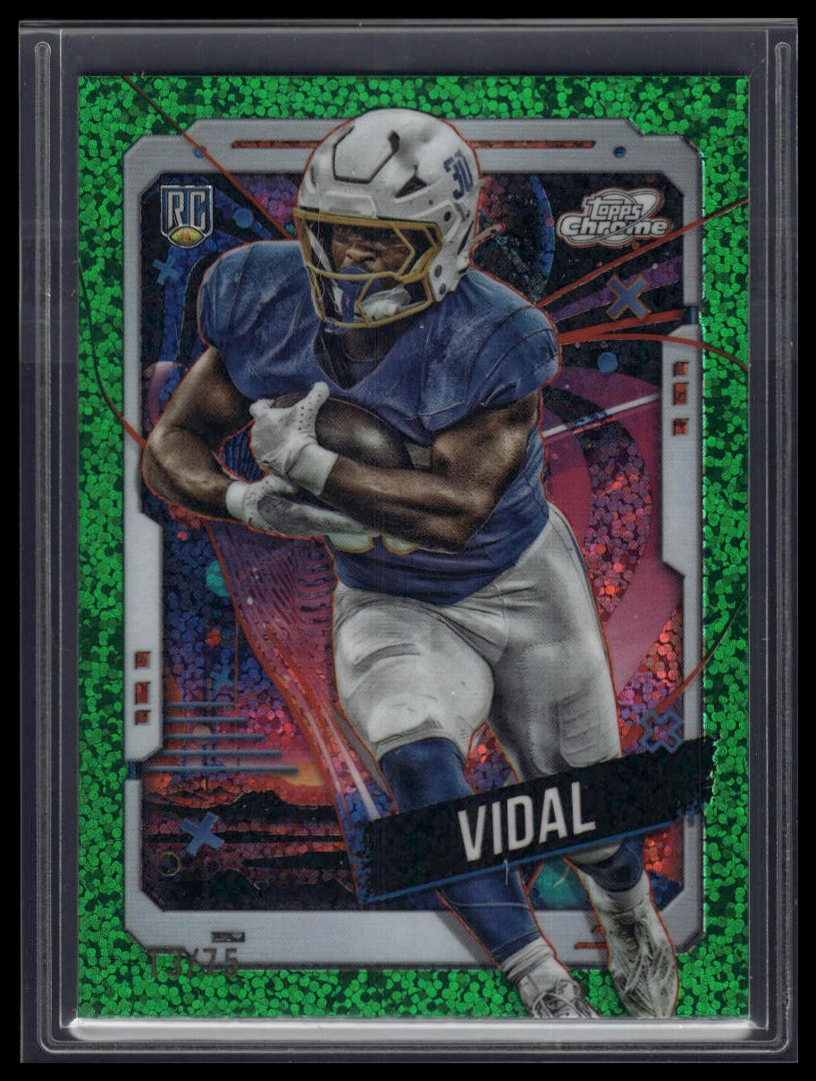 2024 Topps Chrome Cosmic #157 Kimani Vidal Green Space Dust Refractors #/75