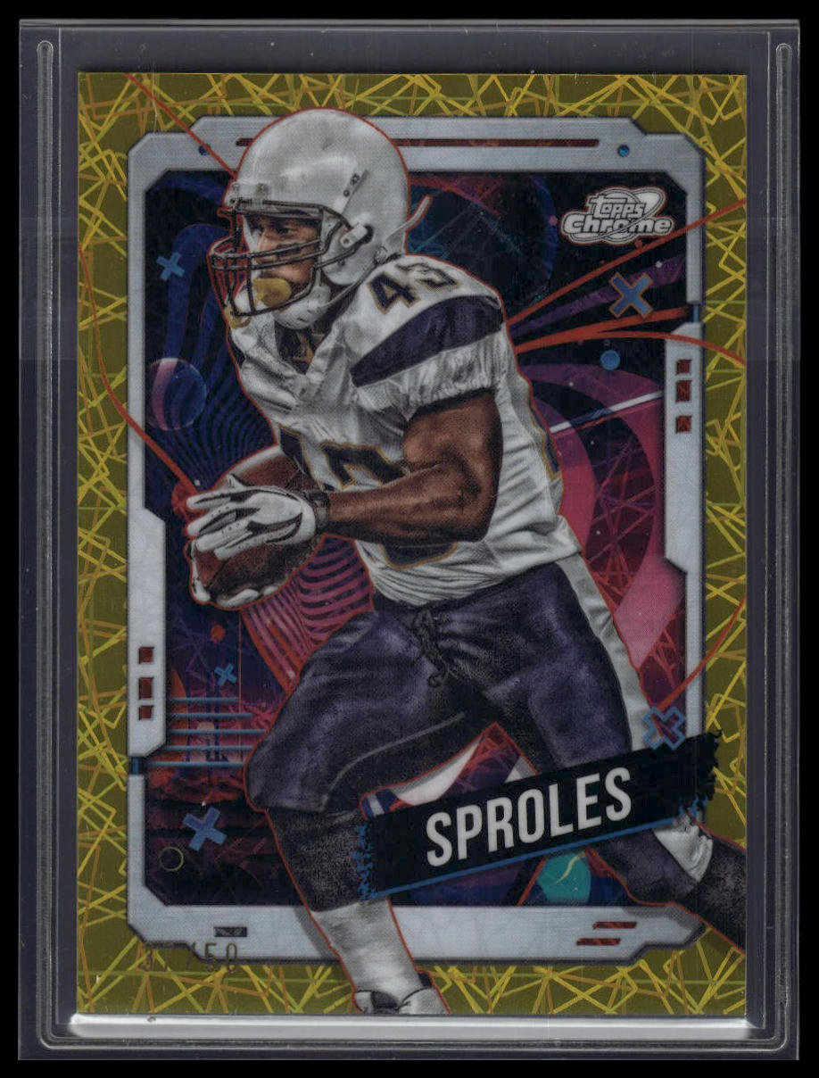 2024 Topps Chrome Cosmic #87 Darren Sproles Gold Interstellar Refractors #/50