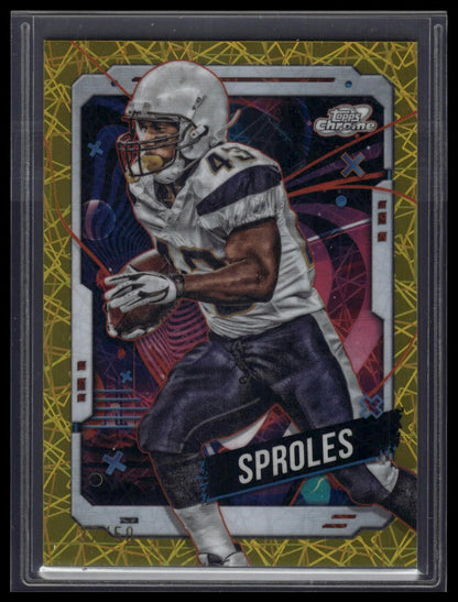 2024 Topps Chrome Cosmic #87 Darren Sproles Gold Interstellar Refractors #/50