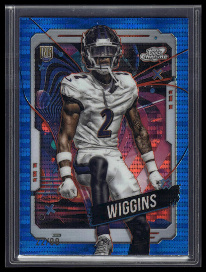 2024 Topps Chrome Cosmic #109 Nate Wiggins Blue Moon Refractors #/99