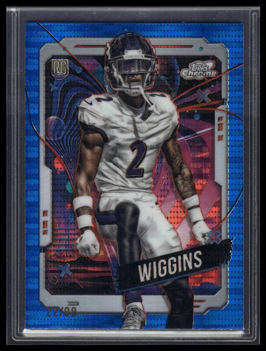 2024 Topps Chrome Cosmic #109 Nate Wiggins Blue Moon Refractors #/99