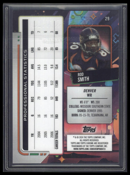 2024 Topps Chrome Cosmic #29 Rod Smith Gold Interstellar Refractors #/50