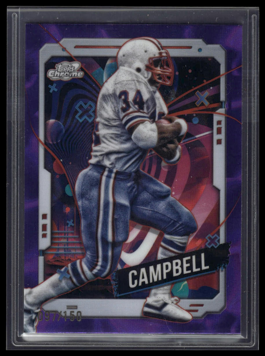 2024 Topps Chrome Cosmic #36 Earl Campbell Purple Nebula Refractors #/150