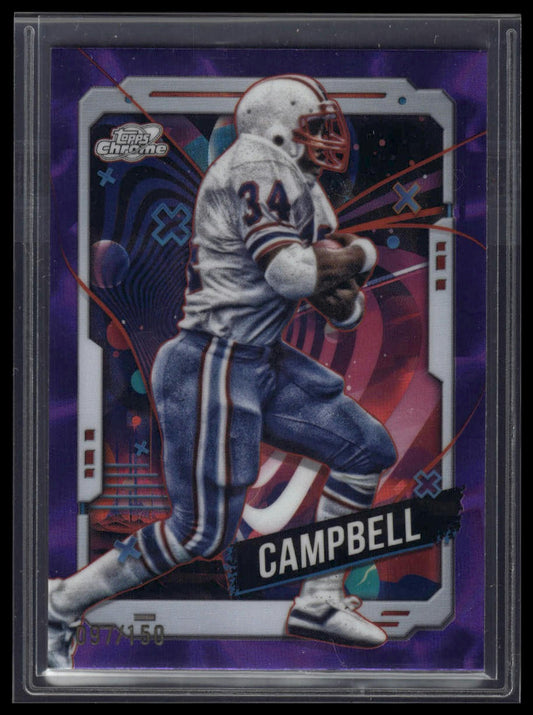 2024 Topps Chrome Cosmic #36 Earl Campbell Purple Nebula Refractors #/150