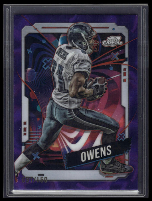 2024 Topps Chrome Cosmic #81 Terrell Owens Purple Nebula Refractors #/150