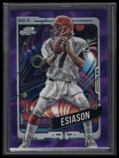 2024 Topps Chrome Cosmic #19 Boomer Esiason Purple Nebula Refractors #/150