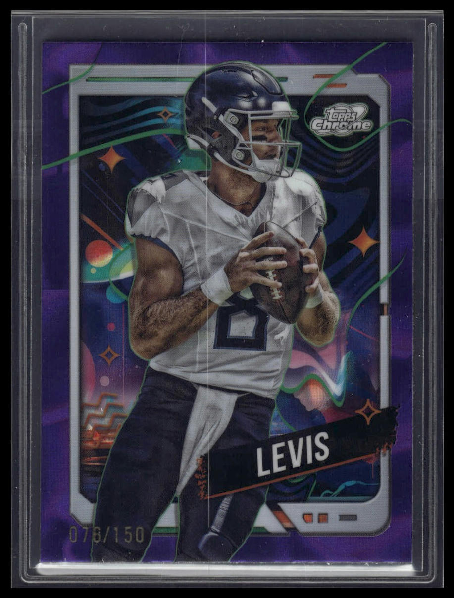 2024 Topps Chrome Cosmic #98 Will Levis Purple Nebula Refractors #/150
