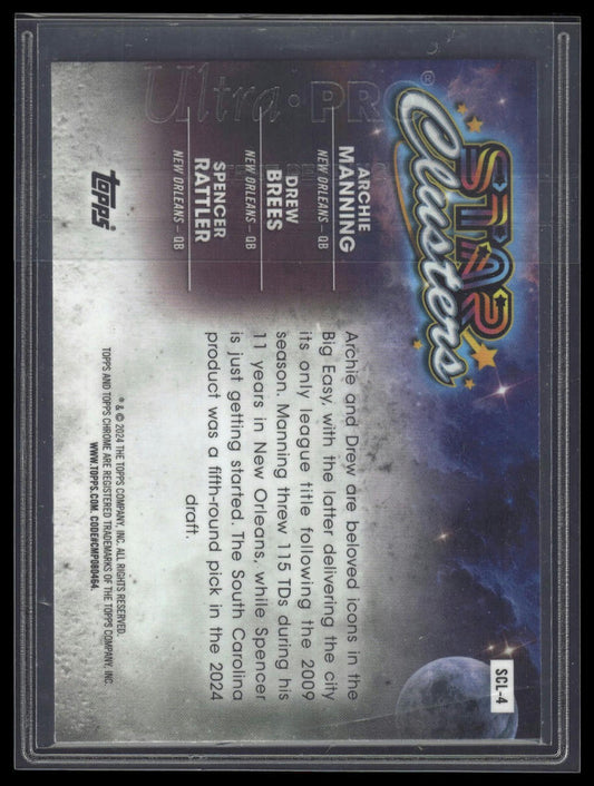 2024 Topps Chrome Cosmic #SCL-4 Rattler / Brees / Manning Star Clusters
