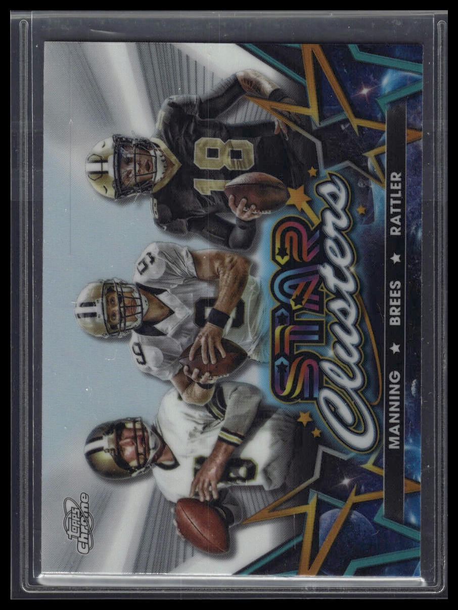 2024 Topps Chrome Cosmic #SCL-4 Rattler / Brees / Manning Star Clusters