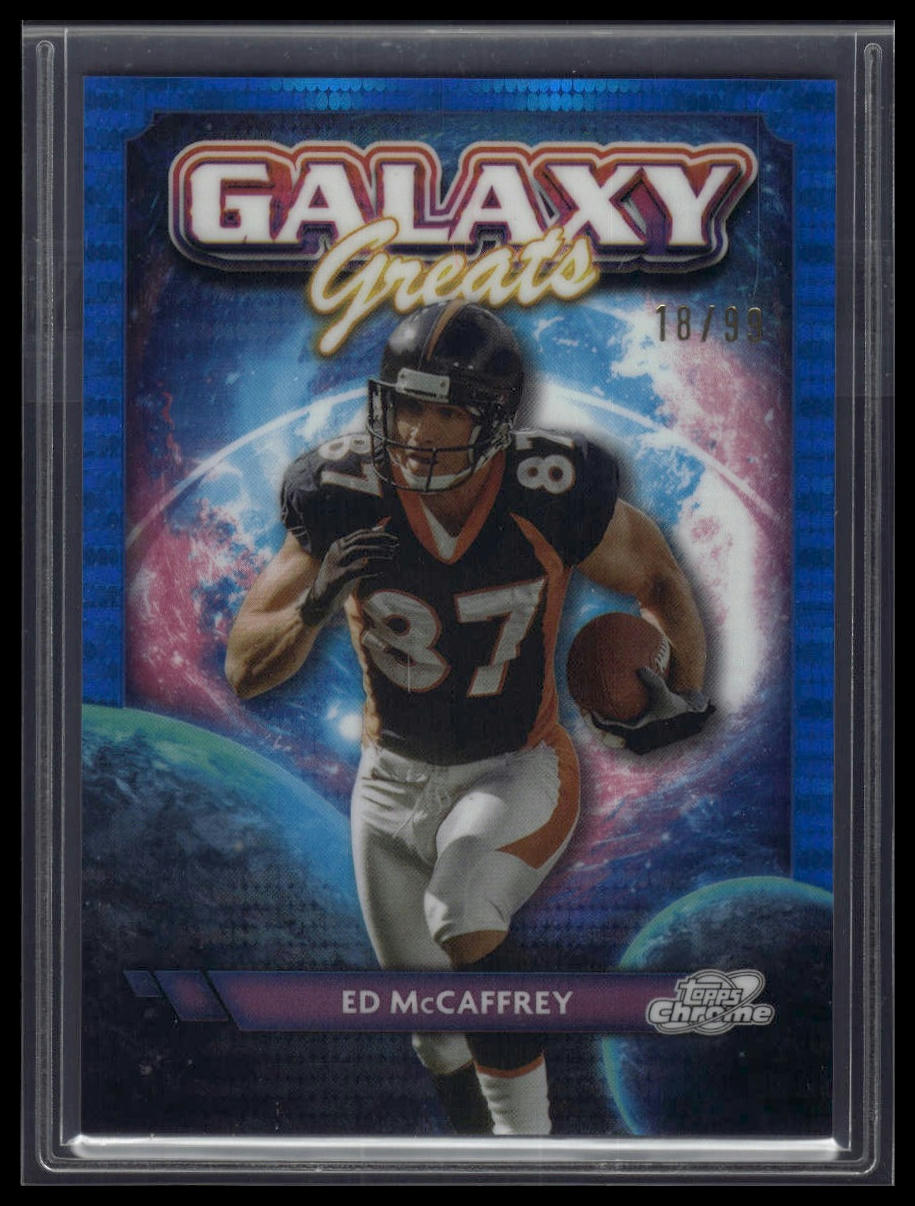 2024 Topps Chrome Cosmic #GG-9 Ed McCaffrey Galaxy Greats Blue Moon /99