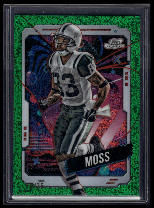 2024 Topps Chrome Cosmic #72 Santana Moss Green Space Dust Refractors #/75