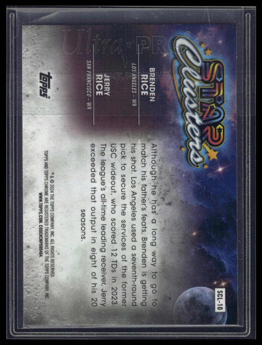 2024 Topps Chrome Cosmic #SCL-10 Jerry Rice / Brenden Rice Star Clusters