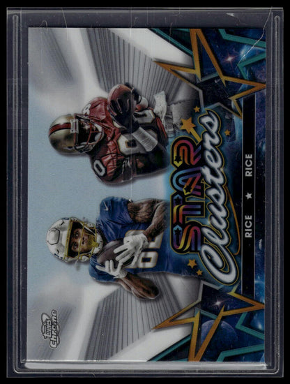 2024 Topps Chrome Cosmic #SCL-10 Jerry Rice / Brenden Rice Star Clusters