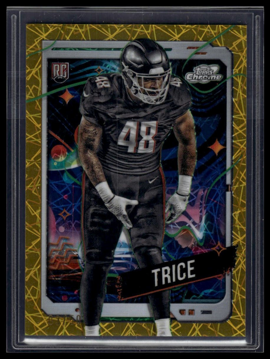 2024 Topps Chrome Cosmic #105 Bralen Trice Gold Interstellar Refractors #/50