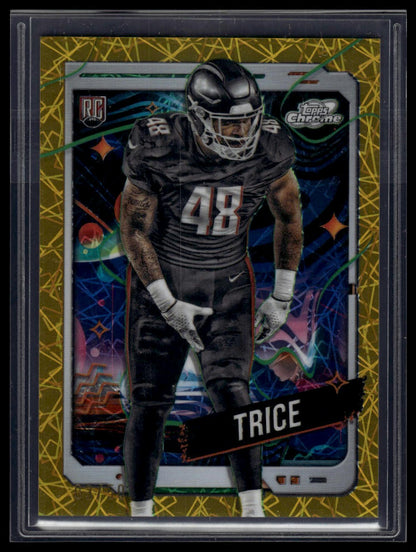 2024 Topps Chrome Cosmic #105 Bralen Trice Gold Interstellar Refractors #/50