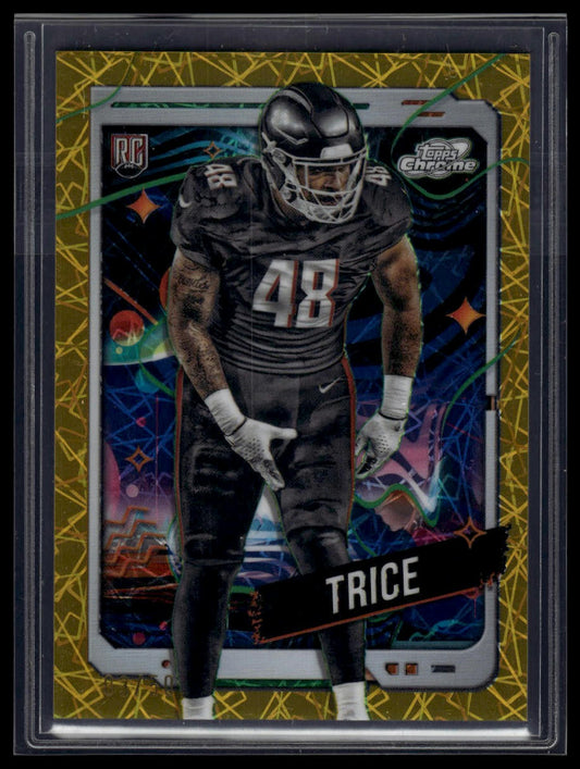 2024 Topps Chrome Cosmic #105 Bralen Trice Gold Interstellar Refractors #/50