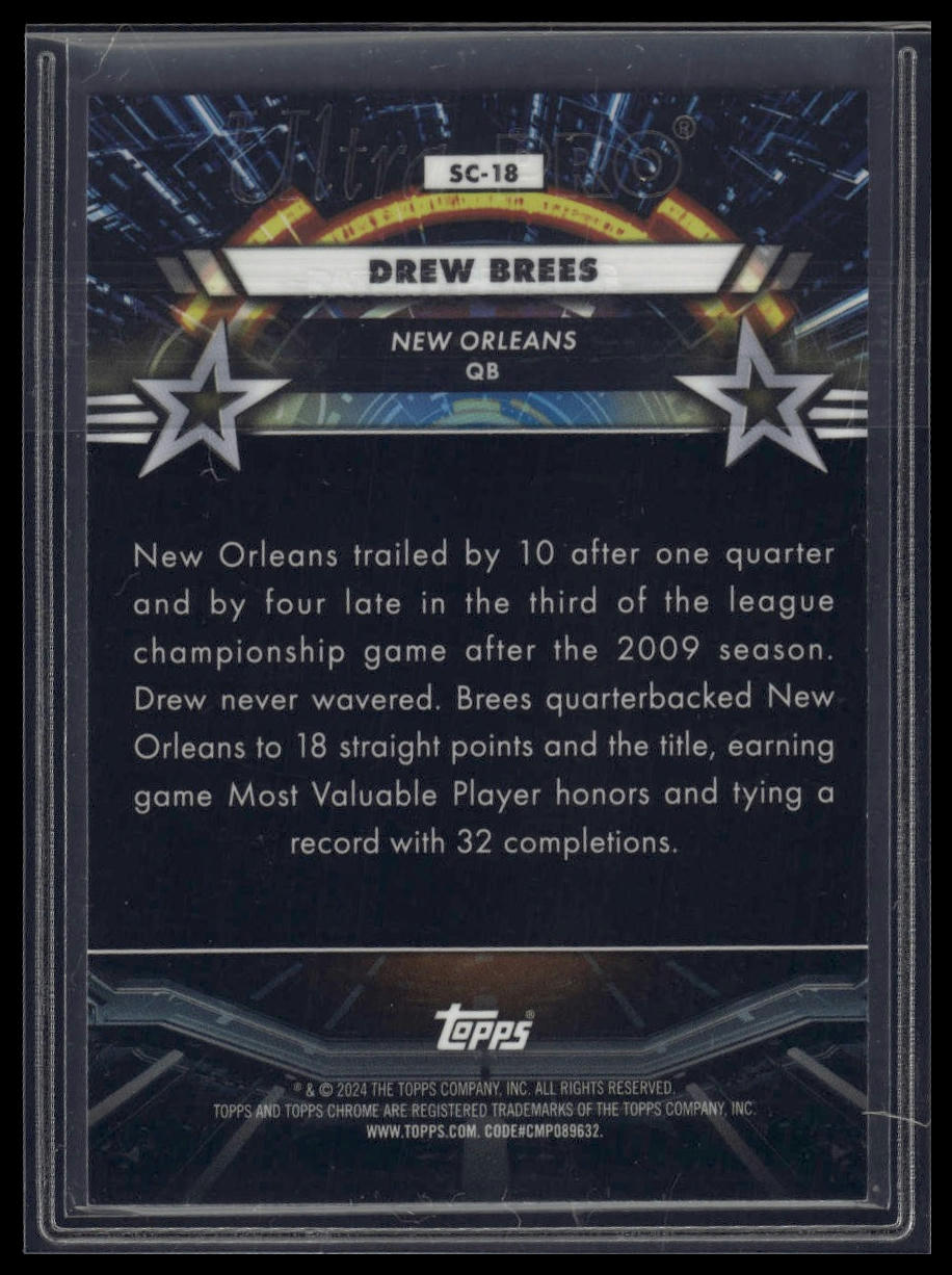 2024 Topps Chrome Cosmic #SC-18 Drew Brees Star Command