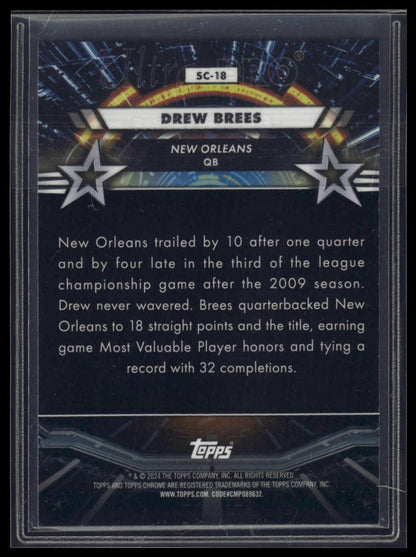 2024 Topps Chrome Cosmic #SC-18 Drew Brees Star Command