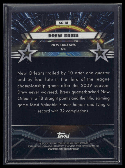2024 Topps Chrome Cosmic #SC-18 Drew Brees Star Command