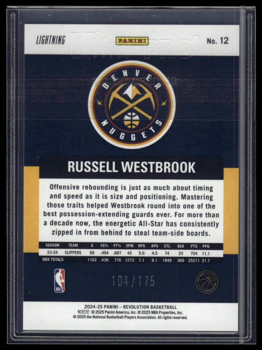 2024-25 Panini Revolution #12 Russell Westbrook Lightning #/175